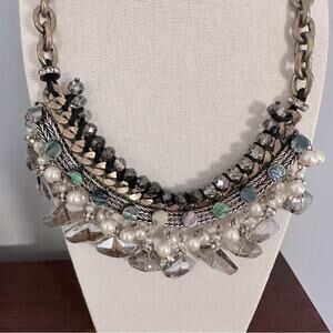 Zara bib necklace Boho Bohemian Beads Beaded Statemement Stunning Vibrant